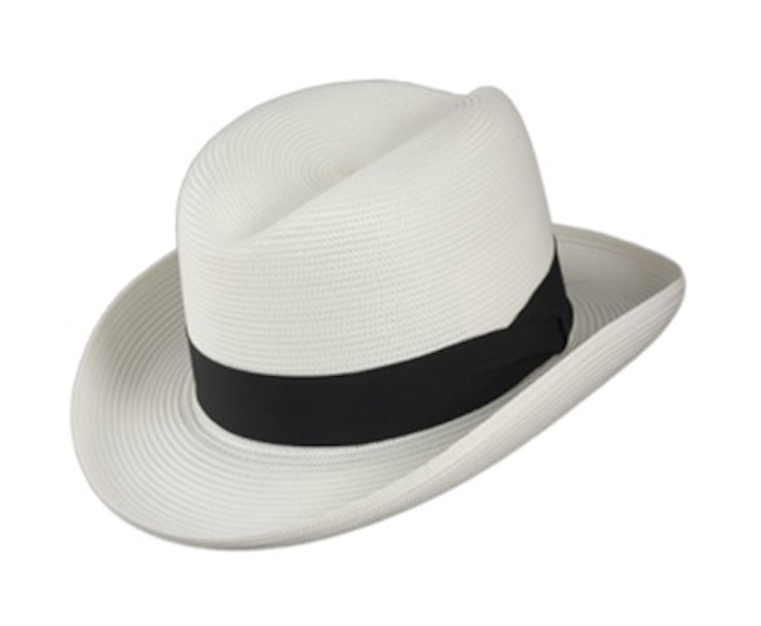 Dobbs Milan White Homburg Summer Straw Hat