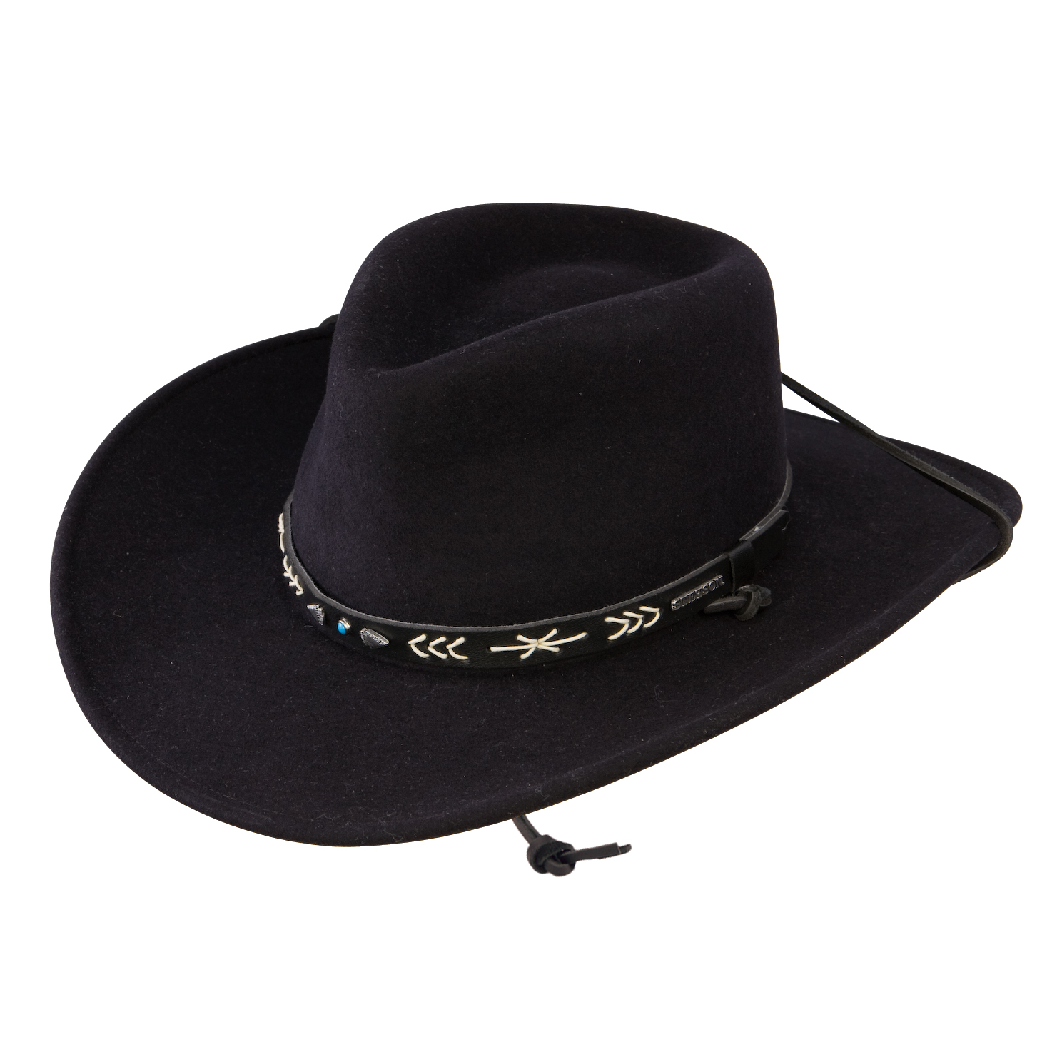 Stetson Sante Fe Black Crushable Wool Felt Hat