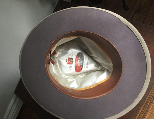 Vintage Dunster Hall Fedora Grey Bound Edge - Image 4