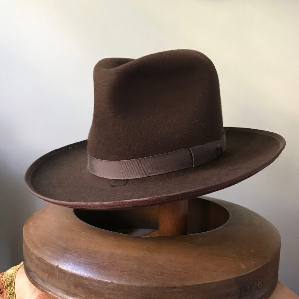 Engelbert Hatters Dayton High Crown Fedora Brown