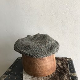 IRELAND HATS FLAT CAP GREEN TWEED WOOL INNER LINER AND BAND