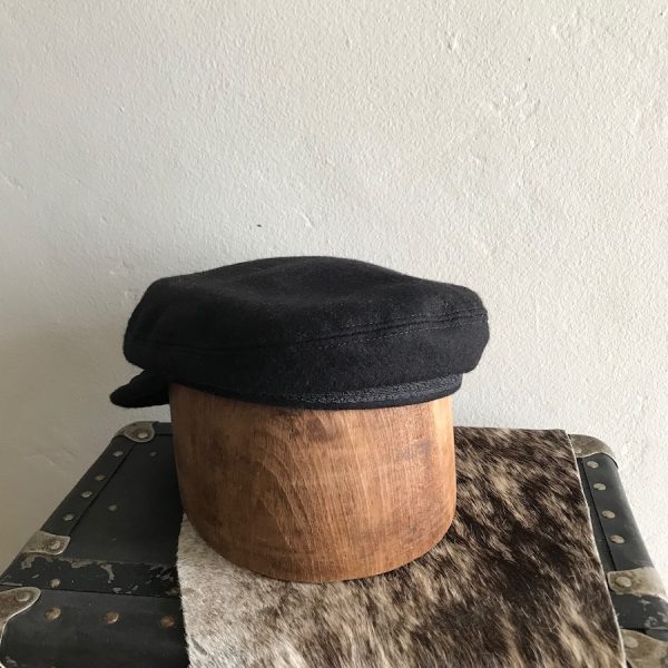 GREEK FISHERMAN CAP BLACK BRAID CORD LOW PROFILE LEATHER SWEATBAND - Image 4