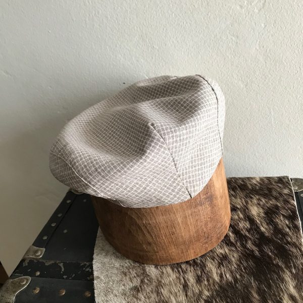 IVY FLAT CAP TAN LINNEN UNIQUE PATTERN VINTAGE STETSON SINGLE SNAP BILL - Image 5