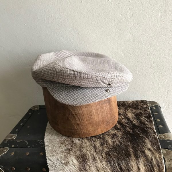 IVY FLAT CAP TAN LINNEN UNIQUE PATTERN VINTAGE STETSON SINGLE SNAP BILL - Image 4