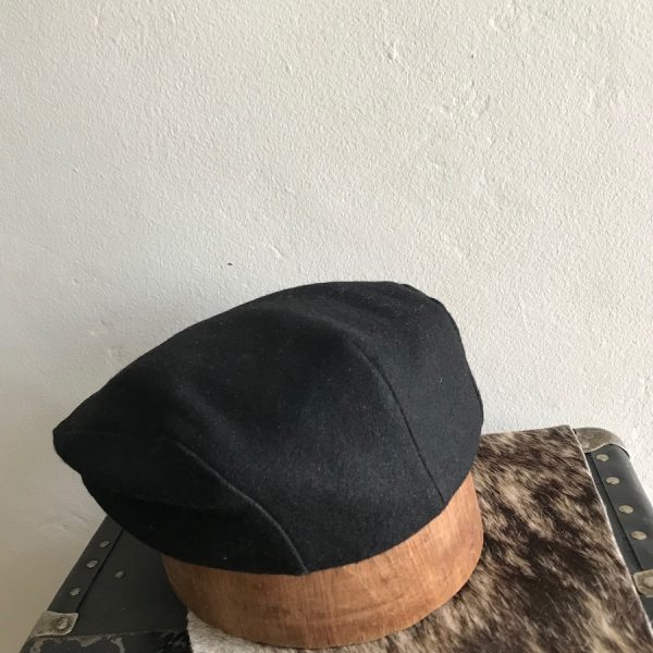 COUNTRY GENTELMAN IVY FLAT CAP BLACK WOOL TAN INNER LINER - Image 4