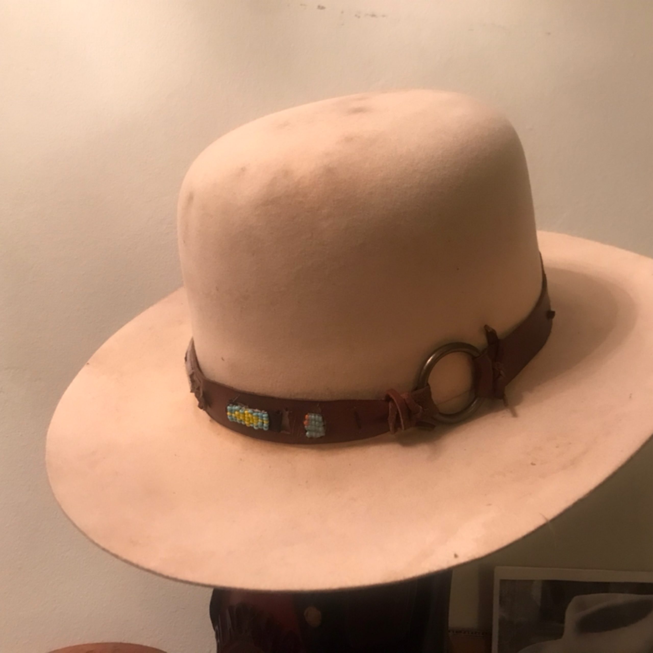Vintage Navajo-Inspired Tan Open Low Crown