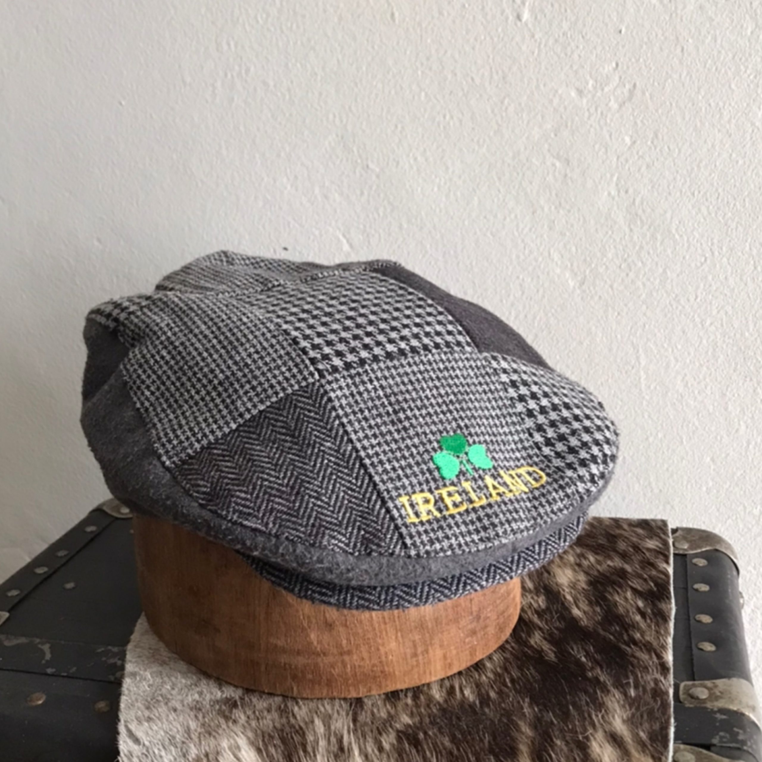 Irish Flat Cap Grey Patchwork Ireland