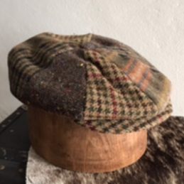 Britain Flat Cap Green Brown Patchwork 714
