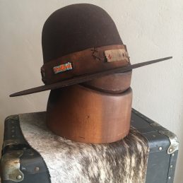 Vintage Western Navajo-Brown Original Tall Open Crown