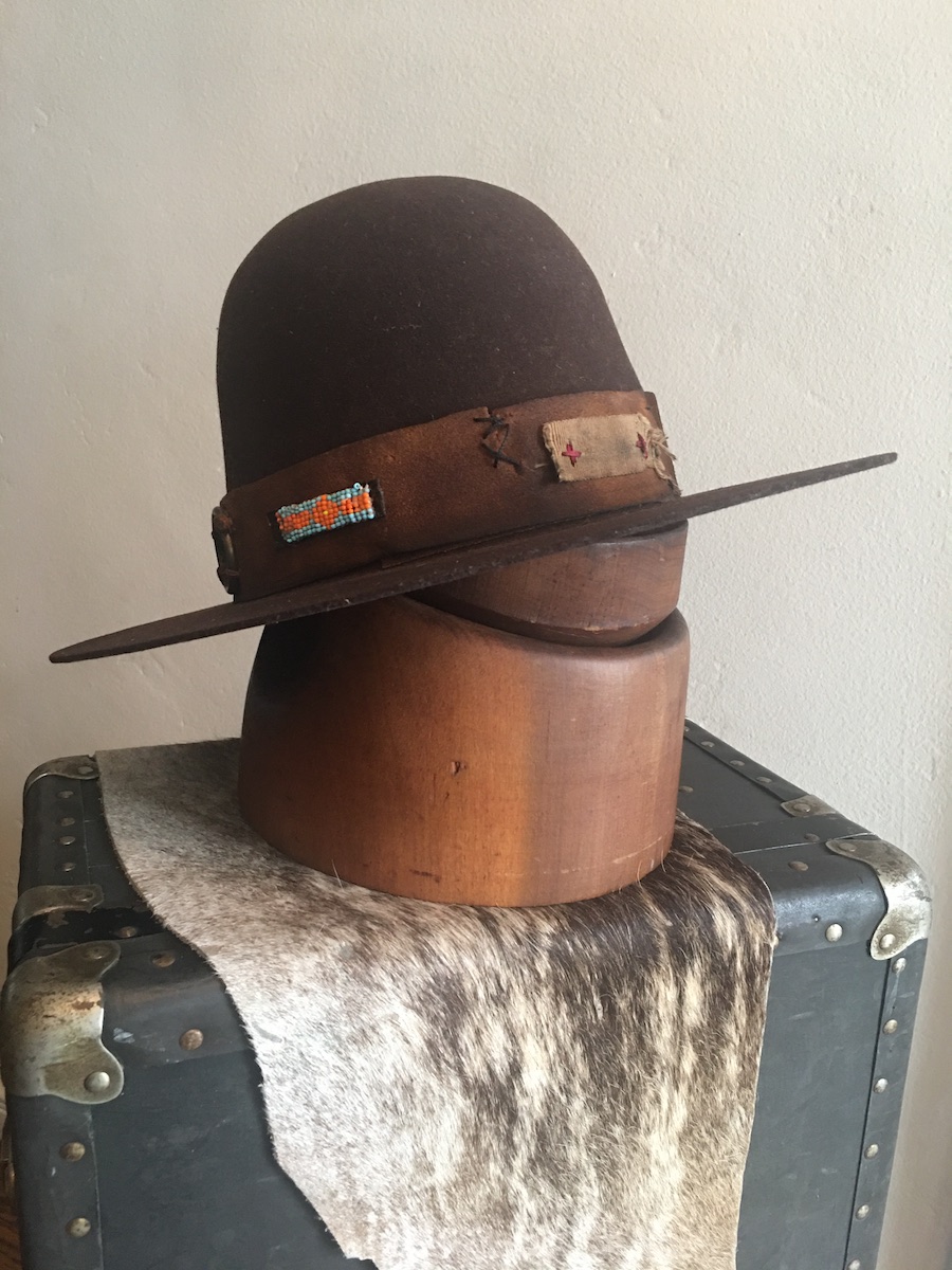 Vintage Western Navajo-Brown Original Tall Open Crown