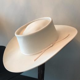 Vintage Resistol 4X Bone Silver Low Crown Western